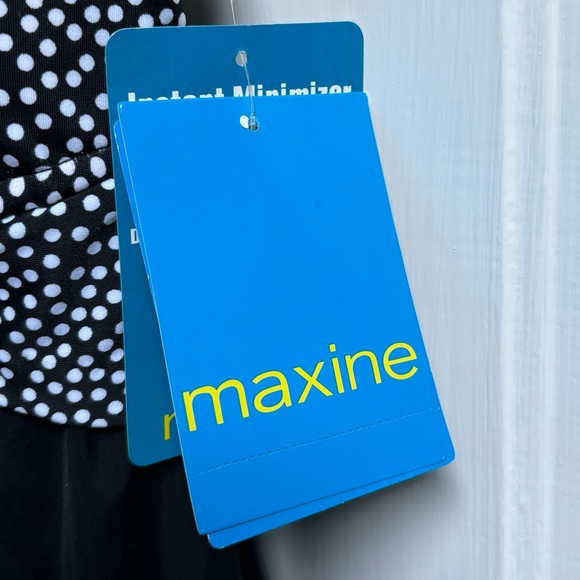 Maxine Swimdress New With Tags Vintage Dead Stock Black and White Print Size 16 - Picture 5 of 12